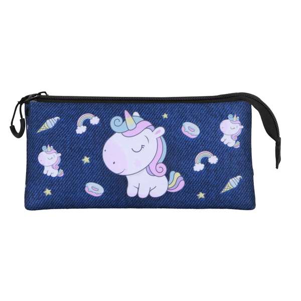 Karactermania Estuche Portátodo Triple Oh My Pop! Sweety - Estuche plano para lápices, 3 compartimentos con cierre, Ripstop, 23 x 8 x 11 cm