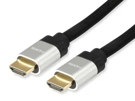 Equip 119380 Cable HDMI 2.1 Ultra High Speed con Ethernet 1m Negro, 48 Gbps, 8K/60Hz, 4K/120Hz, HDR, eARC, VRR, Compatible 3D