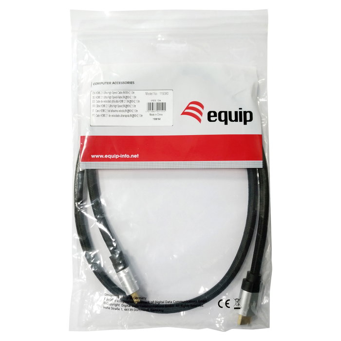 Equip Cable HDMI 2.1 Ultra High Speed 1m Negro