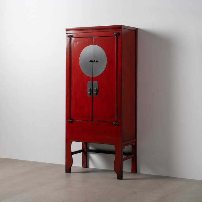 Armario Rojo Madera-Mdf 83,50 X 45 X 195 cm
