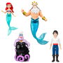 Mattel Conjunto Personajes La Sirenita Jhg84 Disney Princess Ariel, Eric, Tritón y Úrsula