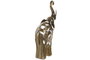 DKD Home Decor Figura de Elefante en Resina Color Bronce