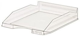 FAIBO Pack de 10 bandejas de sobremesa plástico transparente cristal 350x250x65mm