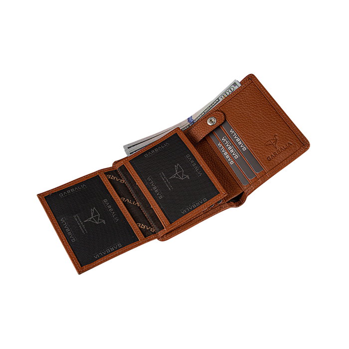 Zoozie Bags Cartera para Hombre Tan en Piel Auténtica 100% Elegante y Sofisticada