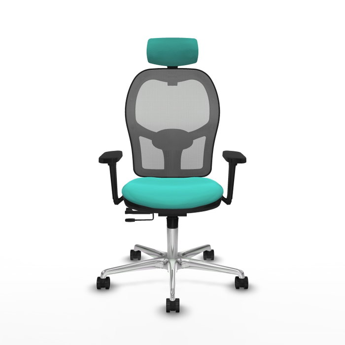 PIQUERAS Y CRESPO Silla de oficina Jorquera Sincro/Traslack Turquesa y Gris