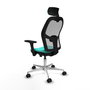 PIQUERAS Y CRESPO Silla de oficina Jorquera Sincro/Traslack Turquesa y Gris