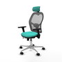 PIQUERAS Y CRESPO Silla de oficina Jorquera Sincro/Traslack Turquesa y Gris