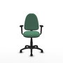 PIQUERAS Y CRESPO Silla de oficina Aýna Verde esmeralda con Brazos 2D