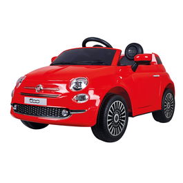 Tachan Fiat 500 6V Rojo Radio Control Coche Eléctrico Infantil Licencia Oficial con Luces Sonidos USB Puertas Abatibles y Suspensión +3 Años