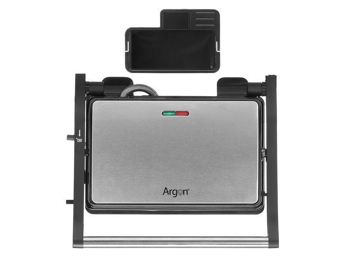 ARGON Parrilla Doble Presión Media Negra 1000W 26x9x23cm (Set de 4)