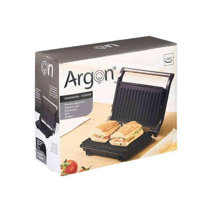 Argon Parrilla Doble Presión Negra 1000W