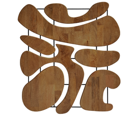 DKD Home Decor Decoración de Pared Abstracto Mango y Metal