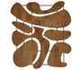 DKD Home Decor Decoración de Pared Abstracto Mango y Metal