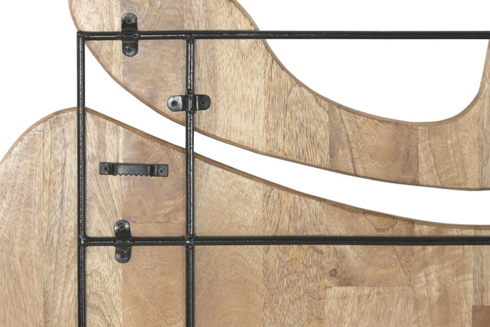 DKD Home Decor Decoración de Pared Abstracto Mango y Metal DKD Home Decor Decoración de Pared Abstracto Mango y Metal