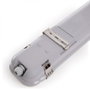 Pack 4 Equipo Estanco Para Dos Tubos Leds 1200Mm Abs/Pc clips acero inoxidable