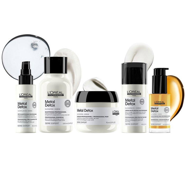 L'Oréal Professionnel Paris METAL DETOX Champú Crema Detoxificante Anti-Metales para Cabello Dañado Post Coloración 100 ml