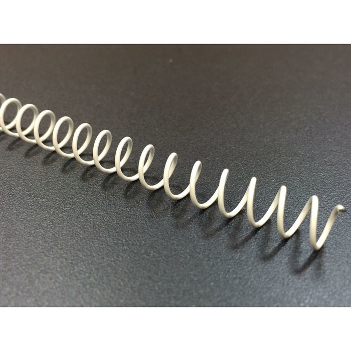 Fellowes Espiral Metálica Paso 5:1 10 mm A4 Blanco Pack 100 Ud