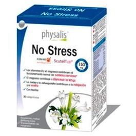 PHYSALIS No Stress 30 Comp. Complejo natural para sistema nervioso, relajación, sueño y reducción de fatiga con vitaminas B y Magnesio