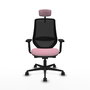 PIQUERAS Y CRESPO Silla de oficina Mardos con mecanismo Sincro/Traslack Rosa y Negro
