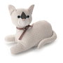 Inofix Tope de puerta textil decorativo modelo gato, 28 x 13 x 23 cm, poliéster y relleno de algodón sintético y arena