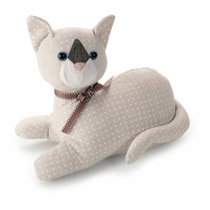 Inofix Tope de puerta textil decorativo modelo gato 28 x 13 x 23 cm Inofix Tope de puerta textil decorativo modelo gato 28 x 13 x 23 cm