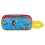 Disney Mickey Mouse Estuche Portatodo Escolar 3D Doble Compartimento Cremallera Azul 1.5L Poliéster EVA
