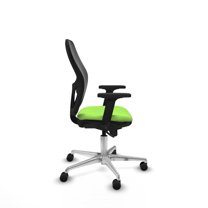 PIQUERAS Y CRESPO Silla de oficina Jorquera con mecanismo Sincro, tela pistacho y malla negra