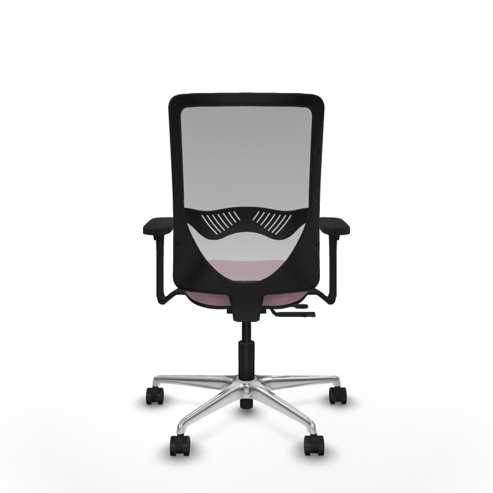 PIQUERAS Y CRESPO Silla de oficina Zulema Rosa y Gris con Brazos 3D