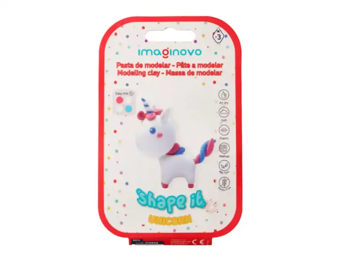 Imaginovo Set de Pasta para Modelar de Secado al Aire con Colores Surtidos e Instrucciones de Unicornio