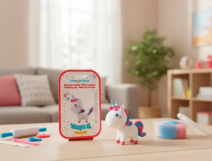 Imaginovo Set de Pasta para Modelar de Secado al Aire con Colores Surtidos e Instrucciones de Unicornio
