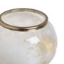 Jarrón Blanco-Champán Metal-Cristal 19 X 19 X 13 cm (Set de 2)