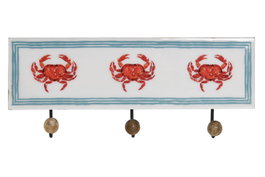 DKD Home Decor Perchero Mediterraneo Mango Multicolor 38 x 5 x 18 cm (2 Unidades)