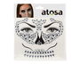 Joyas Faciales Adhesivas Calavera Plateada para Look Brillante y Tenebroso