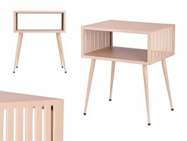 Giftdecor Mesa Auxiliar Rectangular Rosa Metal 46.5 x 36.2 x 19.2 cm