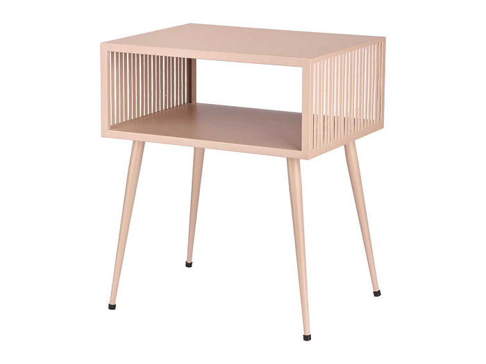 Giftdecor Mesa Auxiliar Rectangular Rosa Metal 46.5 x 36.2 x 19.2 cm