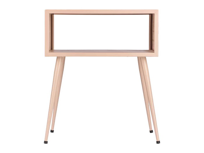 Giftdecor Mesa Auxiliar Rectangular Rosa Metal 46.5 x 36.2 x 19.2 cm