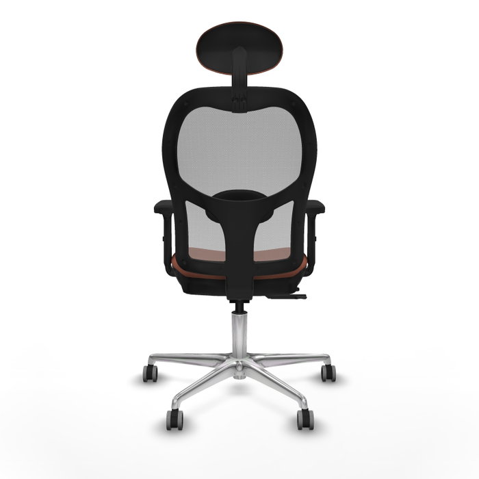 PIQUERAS Y CRESPO Silla de oficina Jorquera con mecanismo Sincro/Traslack, Marrón y Gris