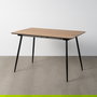 Mesa Extensible Natural Dm-Metal Salón 120 X 80 X 75 cm