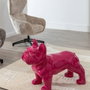 Ixia Figura Bull Dog Fucsia Resina 88 x 38 x 63 cm