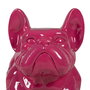 Figura Bull Dog Fucsia Resina 88 X 38 X 63 cm