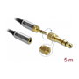 DeLOCK Cable de audio 3,5 mm con adaptador de 6,35 mm, 5 m