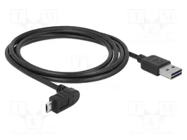 DeLOCK 83856 Cable USB 2.0 de 2 m con conectores USB-A y Micro-B angular