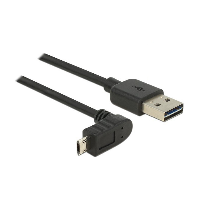 DeLOCK Cable EASY-USB 2.0 USB Tipo-A a Micro-USB B Angular 2 m Negro DeLOCK Cable EASY-USB 2.0 USB Tipo-A a Micro-USB B Angular 2 m Negro