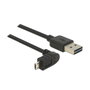 DeLOCK Cable EASY-USB 2.0 USB Tipo-A a Micro-USB B Angular 2 m Negro