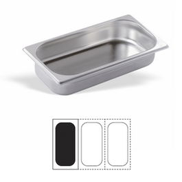 VOLLRATH PUJADAS Cubeta Gastronorm GN 1/3 Inox Acero Inoxidable 18/10, 0.8 Litros Capacidad, Dimensiones 32.5 x 17.6 x 2 cm para Cocina Profesional