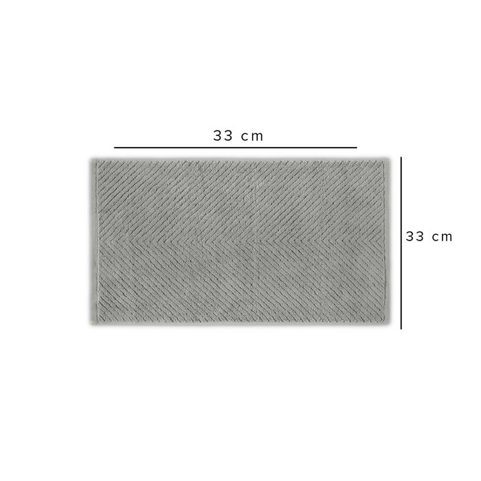 Mijölnir Toalla de Aseo Chevron - Grey | 100% Algodón | 33 x 33 cm | 500 gr/m²