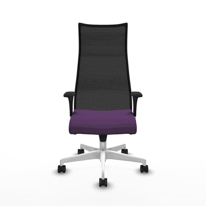 PIQUERAS Y CRESPO Sillón Albacete con mecanismo Sincro, Tela Morada y Malla Negra PIQUERAS Y CRESPO Sillón Albacete con mecanismo Sincro, Tela Morada y Malla Negra