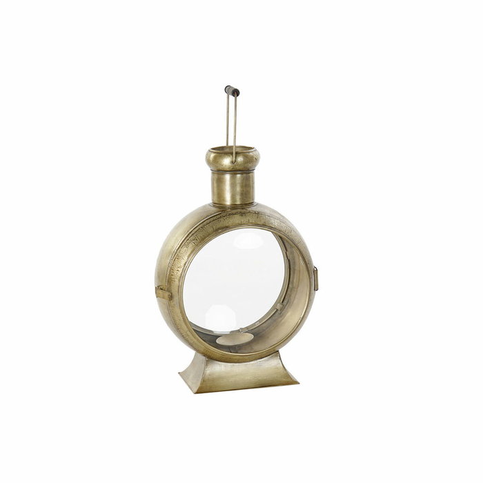 DKD Home Decor Farola de Metal y Cristal Dorado 37x20x56 cm