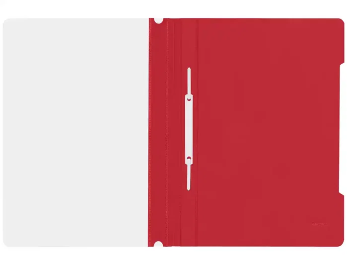 Leitz Carpeta Dossier Fastener Din A4 Rojo Tapa Transparente 250 Hojas Caja 25 Unidades