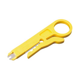 EQUIP 129412 Herramienta Combinada para Red LSA con Pinza de Inserción, Pelacables y Cortador para Cable Cat5, Cat5e, Cat6 (5-6.2 mm), Amarillo